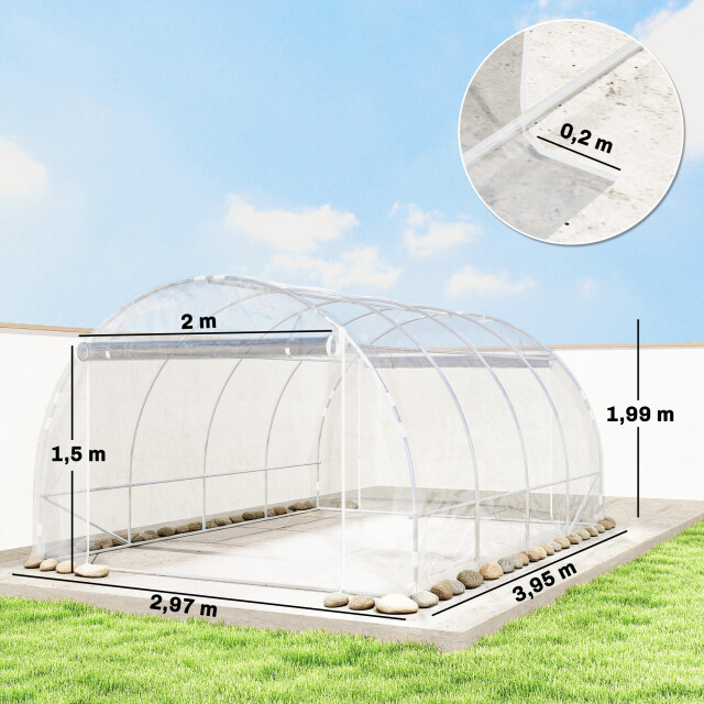 4goodz Foliekas 4x3x2 m inloopkas kweektent 8 ramen 2 deuren - 3601115 large