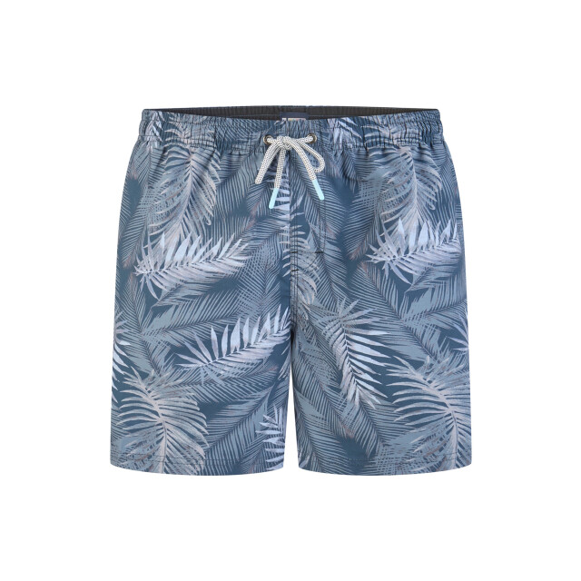 Happy Shorts Heren zwemshort palmbladeren print blauwgrijs HS-SW-1292 large