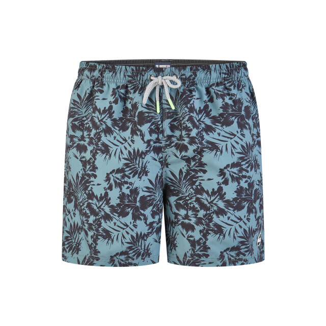 Happy Shorts Heren zwemshort gebloemd print blauwgroen HS-SW-1294 large