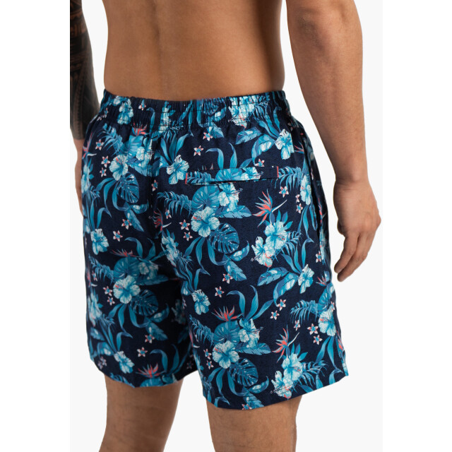 Happy Shorts Heren zwemshort blauw gebloemd HS-SW-1289 large