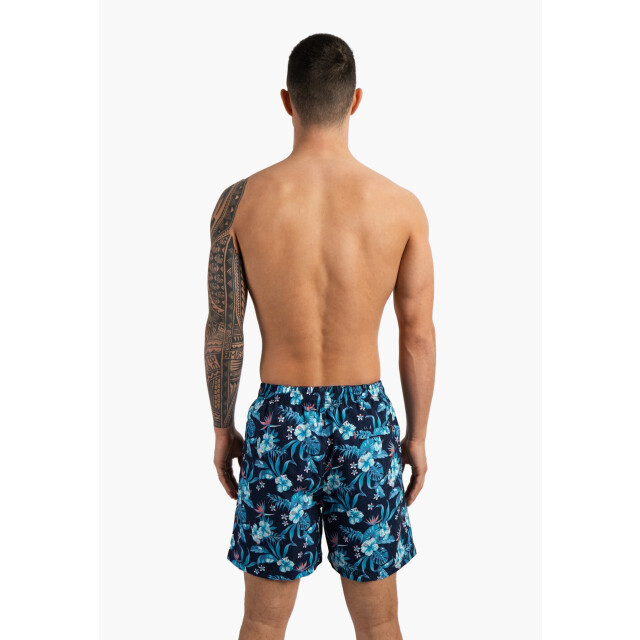 Happy Shorts Heren zwemshort blauw gebloemd HS-SW-1289 large