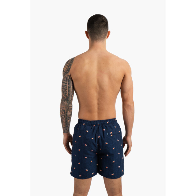 Happy Shorts Heren zwemshort donkerblauw manderijn fruit print HS-SW-1291 large
