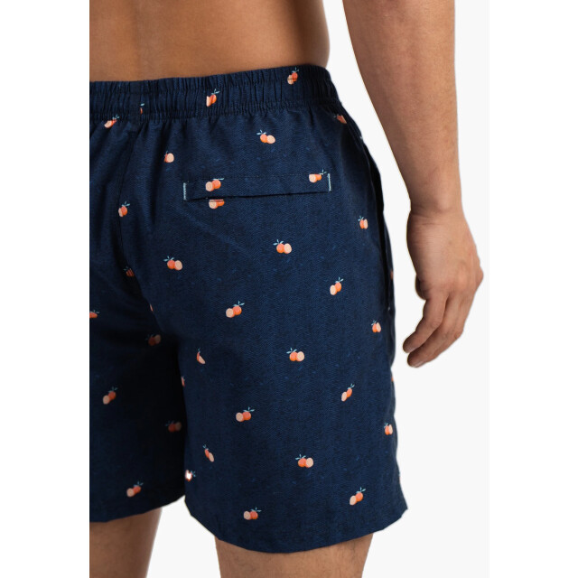 Happy Shorts Heren zwemshort donkerblauw manderijn fruit print HS-SW-1291 large