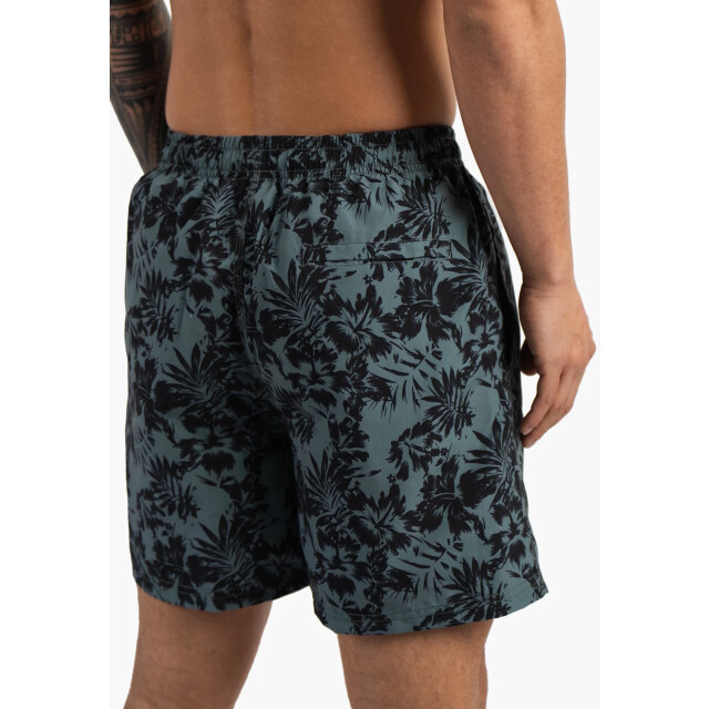 Happy Shorts Heren zwemshort gebloemd print blauwgroen HS-SW-1294 large