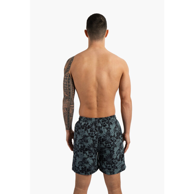 Happy Shorts Heren zwemshort gebloemd print blauwgroen HS-SW-1294 large