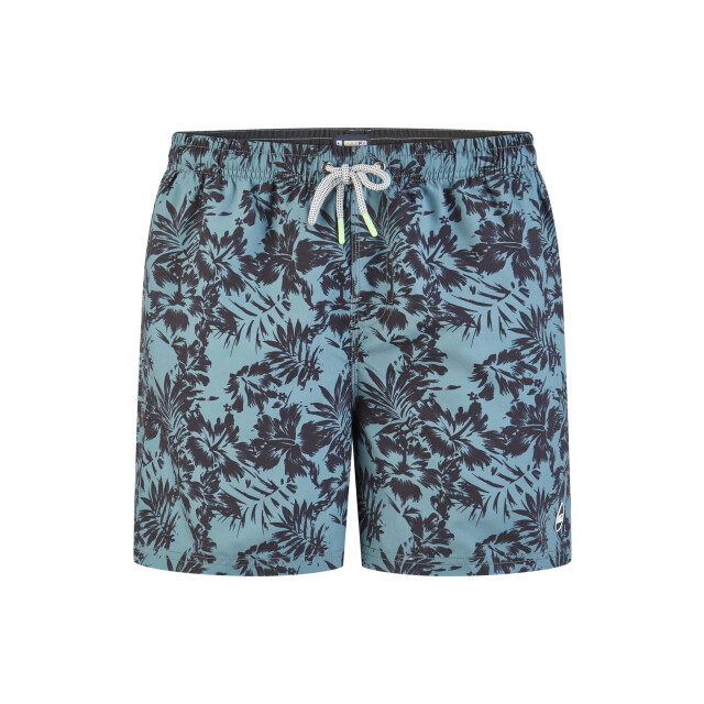 Happy Shorts Heren zwemshort gebloemd print blauwgroen HS-SW-1294 large