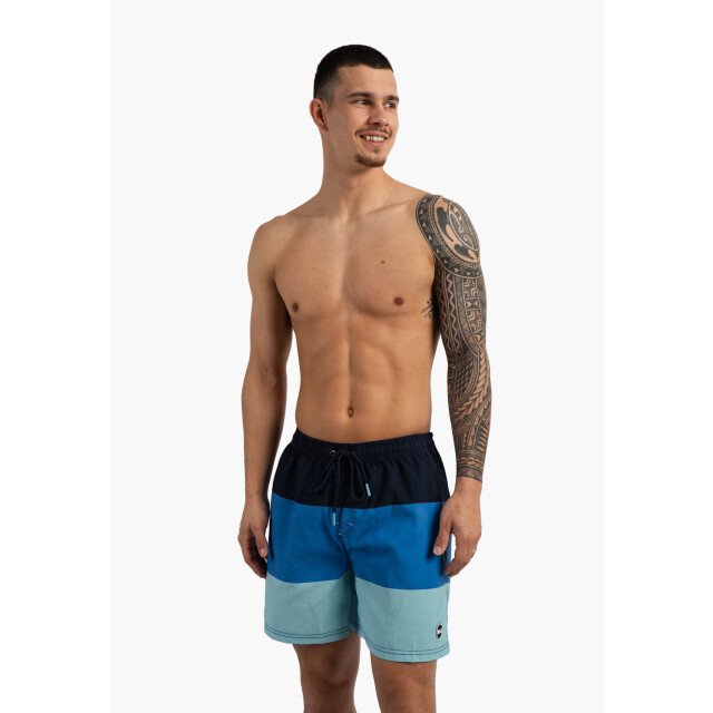 Happy Shorts Heren zwemshort colorblock print blauw HS-SW-1288 large