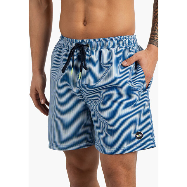 Happy Shorts Heren zwemshort donkerblauw gestreept HS-SW-1303 large