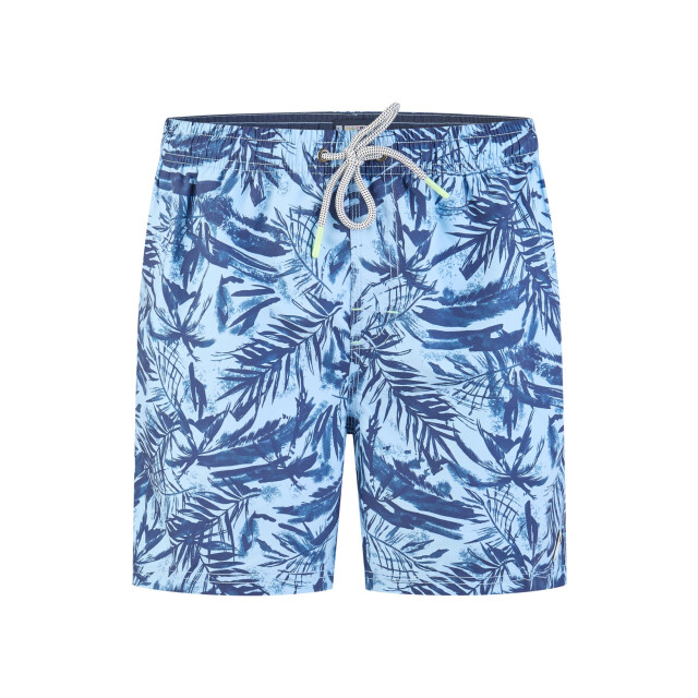 Happy Shorts Heren zwemshort palmbladeren print blauw HS-SW-1285 large