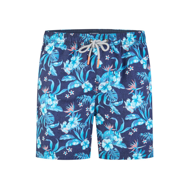 Happy Shorts Heren zwemshort blauw gebloemd HS-SW-1289 large
