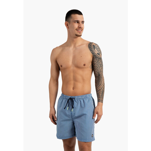 Happy Shorts Heren zwemshort donkerblauw gestreept HS-SW-1303 large