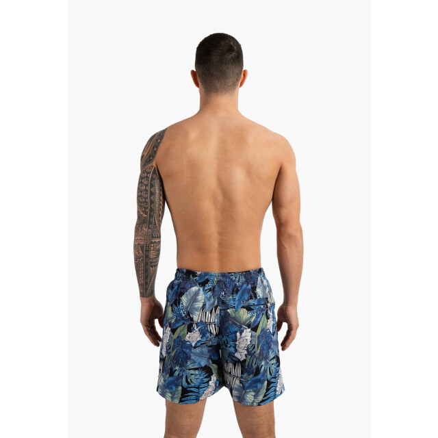 Happy Shorts Heren zwemshort gebloemde jungle print blauw HS-SW-1283 large