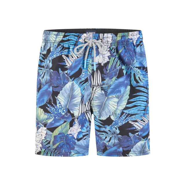 Happy Shorts Heren zwemshort gebloemde jungle print blauw HS-SW-1283 large