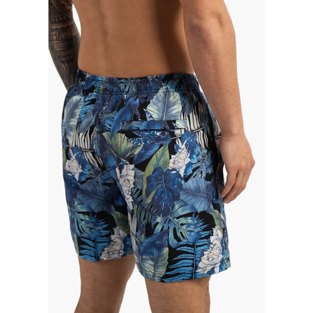 Happy Shorts Heren zwemshort gebloemde jungle print blauw HS-SW-1283 large