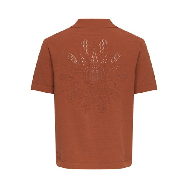 Only & Sons onsjam life reg ss shirt knit 22037745 burnt brick 05632.675.0254 large