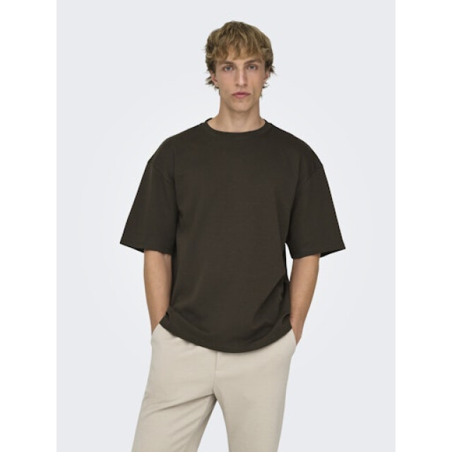 Only & Sons onscaspian airflex boxy ss tee noos 22031940 demitasse 05011.840.0079 large