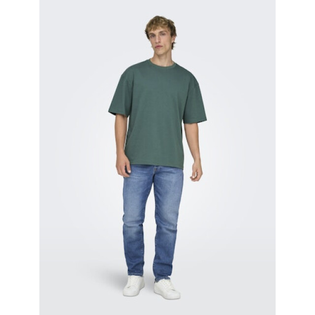 Only & Sons onscaspian airflex boxy ss tee noos 22031940 silver pine 05011.915.0079 large