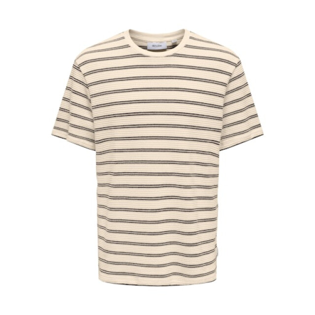 Only & Sons onsian reg ss stripe struct tee 22032819 coffee bean 05011.882.0080 large