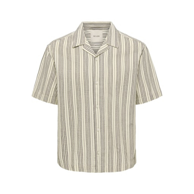 Only & Sons onscruz rlx seersucker resort ss sh 22038003 antique white 05632.100.0306 large