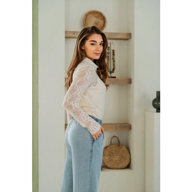 Geisha &co woman lotte lace blouse-ecru LOTTE-LACE large