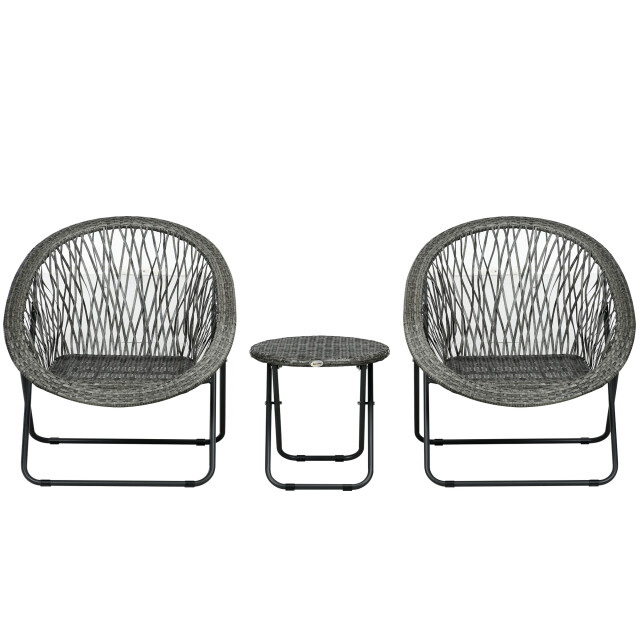 4goodz 3-delige tuinmeubelset met polyrattan stoelen - 3602780 large