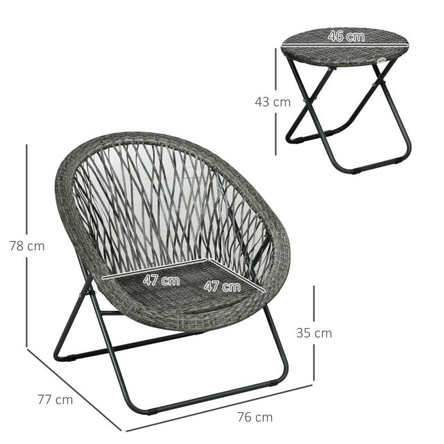 4goodz 3-delige tuinmeubelset met polyrattan stoelen - 3602780 large