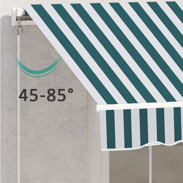 4goodz Zonneluifel, 3,95 x 2,45 m knikarm zonnescherm + groen 3602779 large