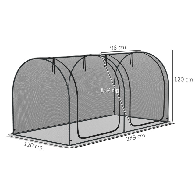 4goodz Mini gaasnet kas plantenbeschermingstent 249x120x120 cm 3601138 large