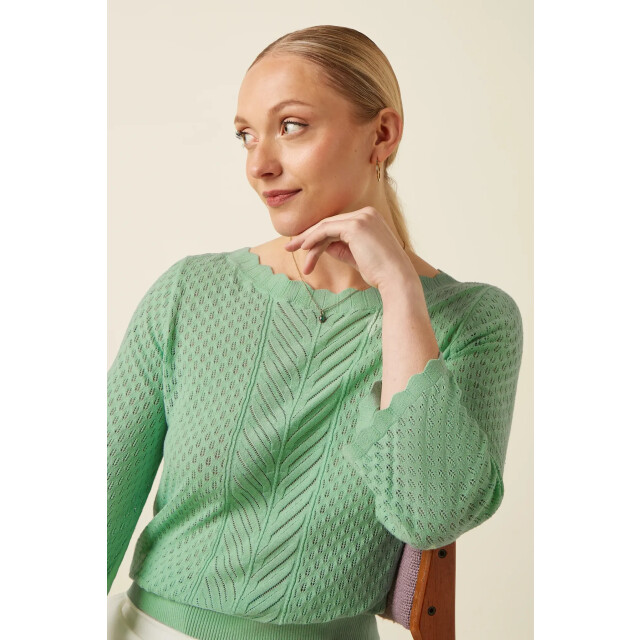 King Louie Audrey top rocky ajour minty meadow 10476 large