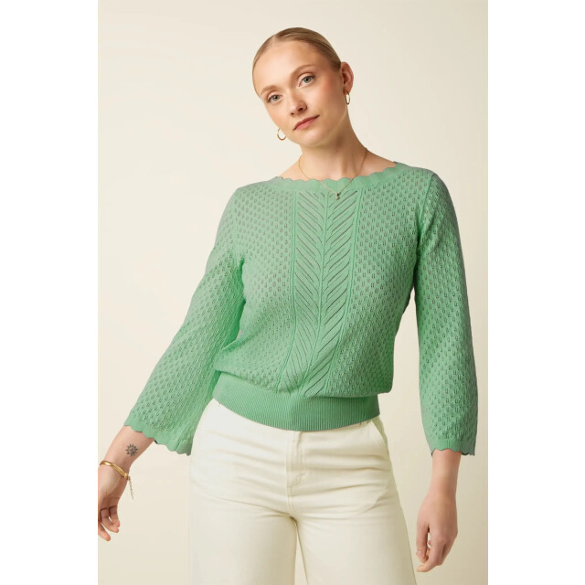 King Louie Audrey top rocky ajour minty meadow 10476 large