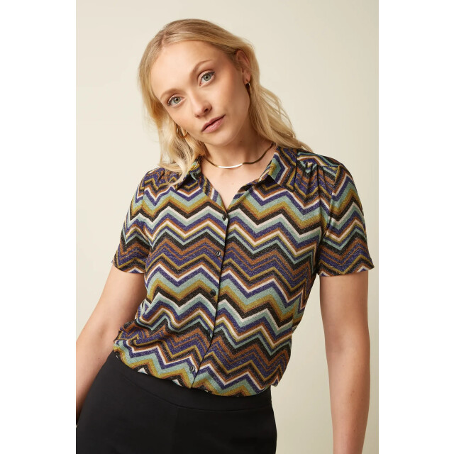 King Louie Maise blouse shio strong blue 10450 large