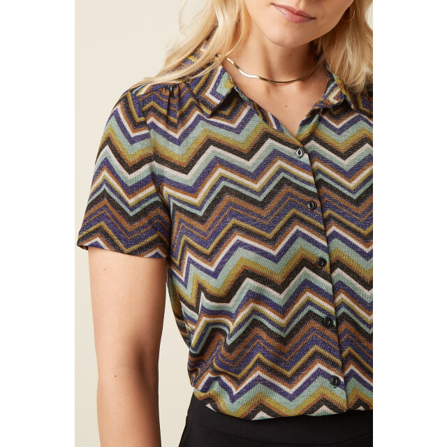 King Louie Maise blouse shio strong blue 10450 large