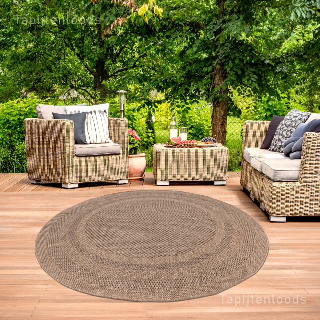 Muratap Sahara rond buitenkleed jute-look weerbestendig vloerkleed 240 cm rond 3604029 large
