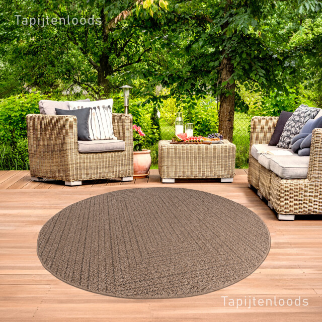 Muratap Sahara rond buitenkleed jute-look weerbestendig vloerkleed 240 cm rond 3603986 large