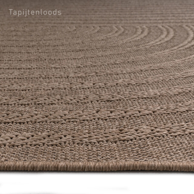 Muratap Sahara japandi buitenkleed jute-look weerbestendig vloerkleed zwart- 3604022 large