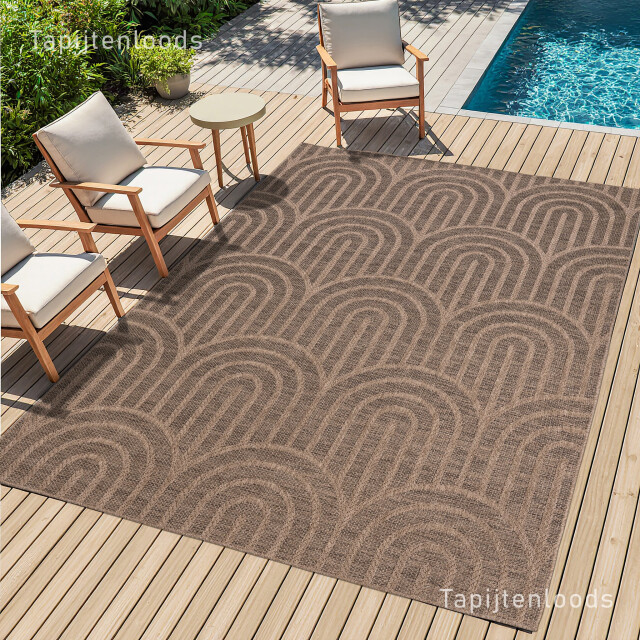 Muratap Sahara japandi buitenkleed jute-look weerbestendig vloerkleed 80x150 cm 3603976 large