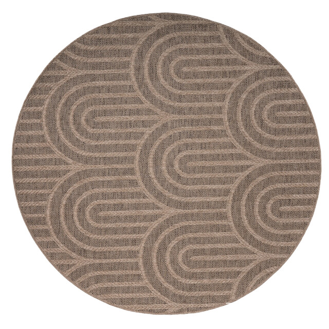 Muratap Sahara japandi rond buitenkleed jute-look weerbestendig vloerkleed 200 cm 3603969 large
