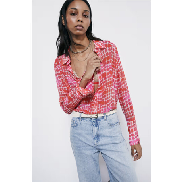Patrizia Pepe Camicia/shirt rood 8C0871/A725 large
