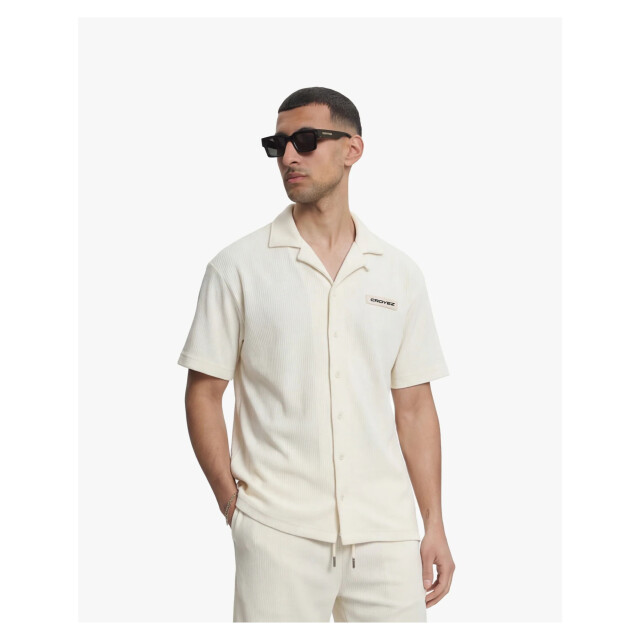 croyez homme Plisse shirt korte mouw overhemden crb30026029 CRB30026029 large