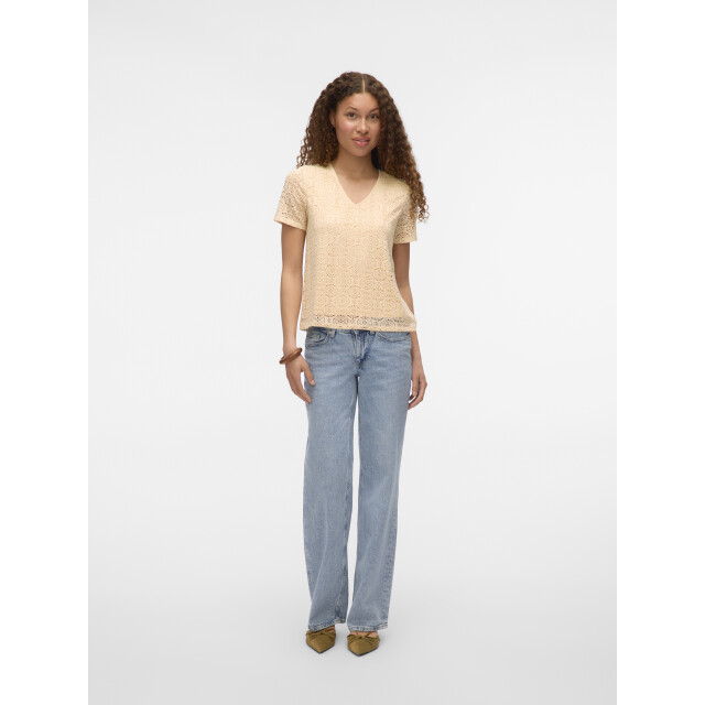 Vero Moda vmmaya ss v neck top jrs 10325037 birch 06011.198.0189 large