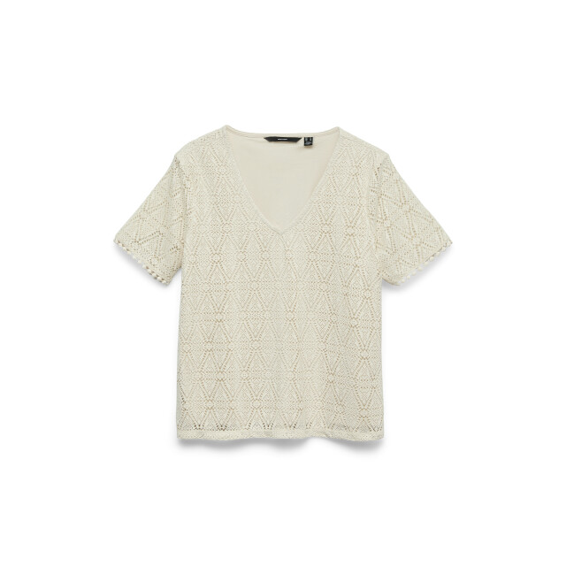 Vero Moda vmmaya ss v neck top jrs 10325037 birch 06011.198.0189 large