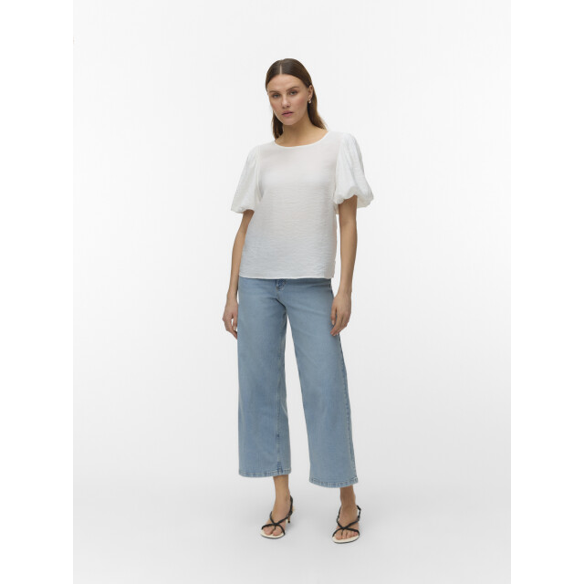 Vero Moda vmnellie ss balloon top wvn ga 10340862 snow white 06613.120.0216 large