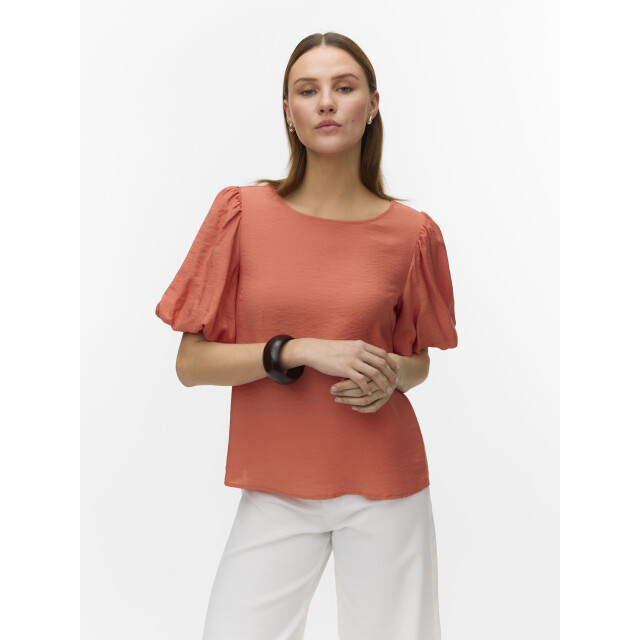 Vero Moda vmnellie ss balloon top wvn ga 10340862 langoustino 06613.560.0067 large