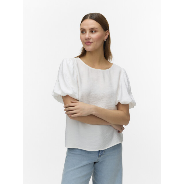 Vero Moda vmnellie ss balloon top wvn ga 10340862 snow white 06613.120.0216 large