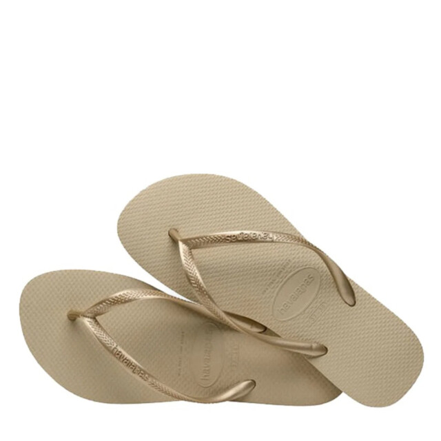 Havaianas slim | sand grey/light golde teenslippers dames 4000030.2719 large
