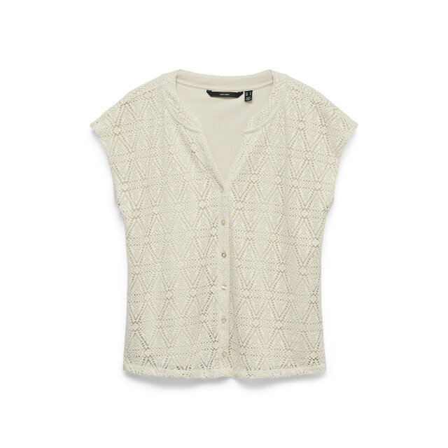 Vero Moda Vmmaya cs placket v-neck top jrs 10341413 large