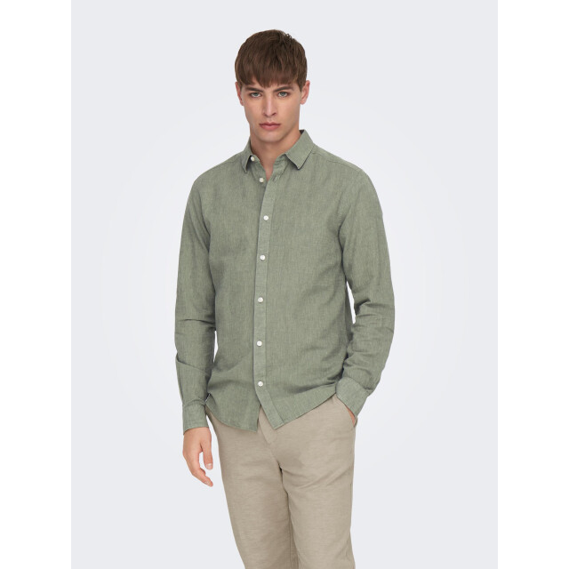 Only & Sons Onscaiden life ls solid linen shirt 22012321 large