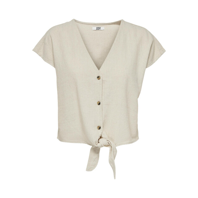 Jacqueline de Yong Jdysay s/s linen knot shirt wvn 15287724 large