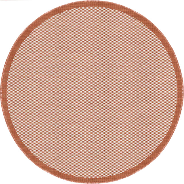 Muratap Buitenkleed brussels rond uni effen kader terra- 120 cm rond 3606345 large