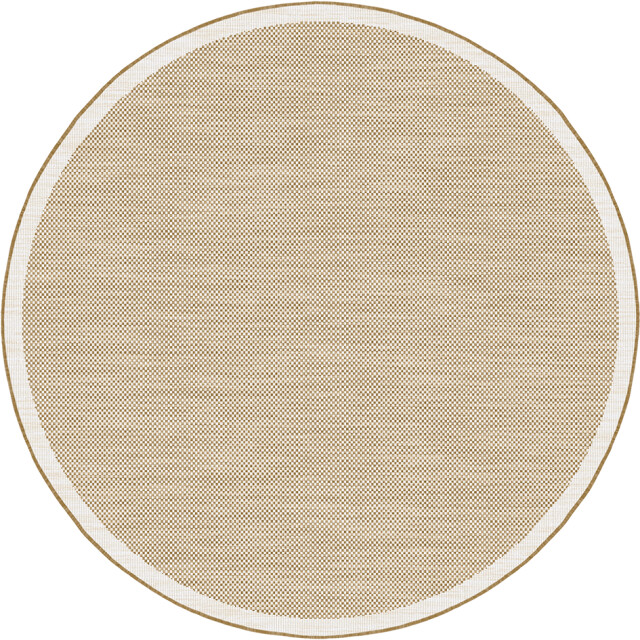 Muratap Buitenkleed brussels rond uni effen kader linnen 200 cm rond 3606369 large